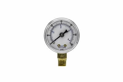 #ad Dry Pressure Gauge 1.5quot; Dial 0 60 PSI 1 8quot; NPT Male Thread Size Bottom Mount $11.27
