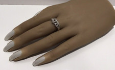 925 Sterling Silver CZ Ring Crown Tiara Openwork Sz 8.25