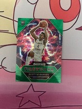 SCOTTIE BARNES 2021 PANINI PRIZM DP #4 FIREWORKS GREEN PULSAR /25 (RC)