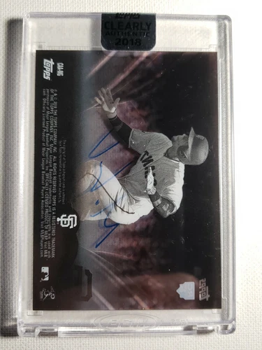 2018 Topps Clearly Authentic Black Miguel Gomez 09/75 Autograph Giants Auto  - Picture 4 of 4