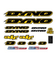 1994 DYNO - AIR decal set - YELLOW for Chrome...