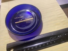 VINTAGE SS FRANCE OCEAN LINER GLASS DISH TRAY Cobalt Blue LOOK!