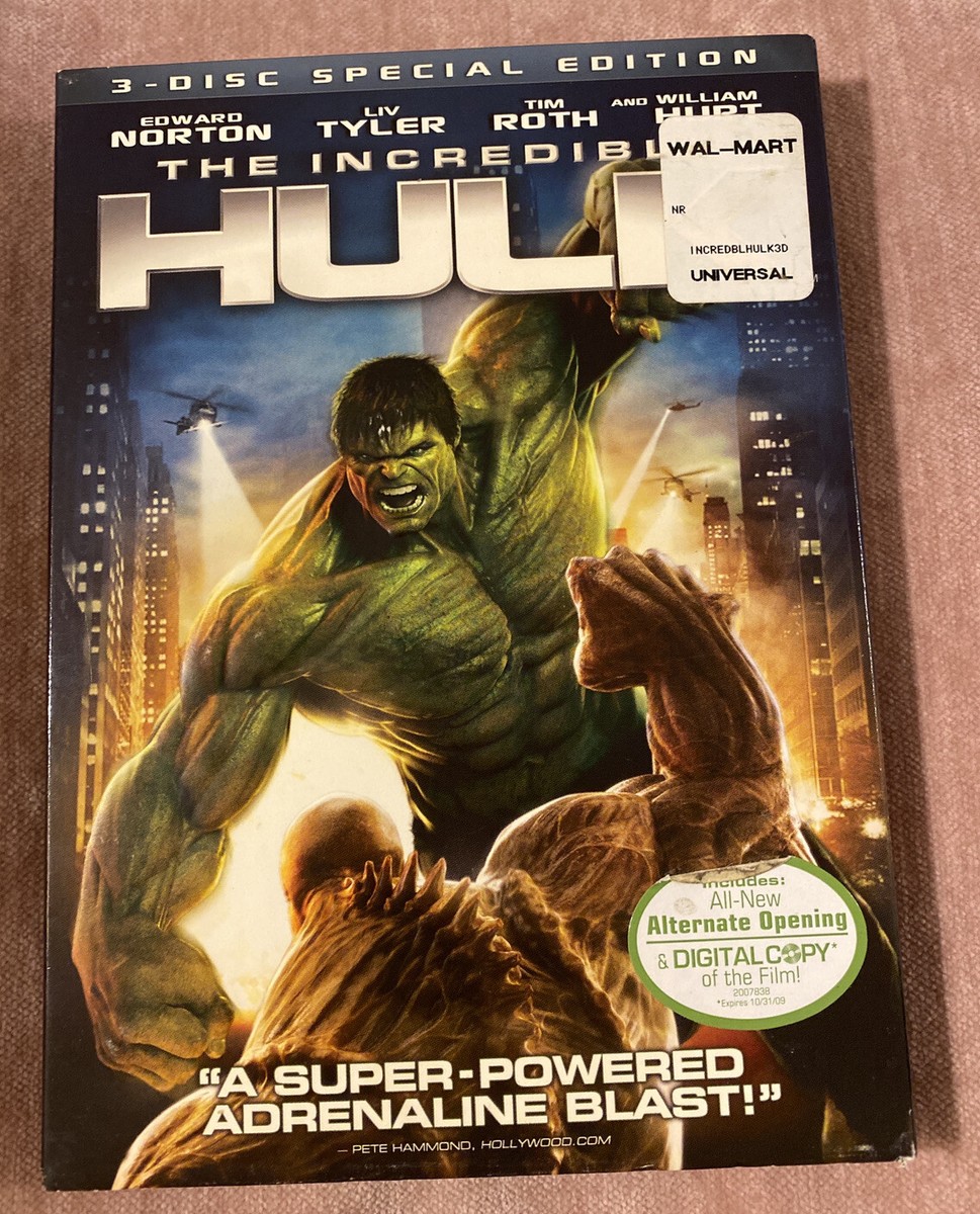 The Incredible Hulk (DVD, 2008, 3-Disc Set, Special Edition