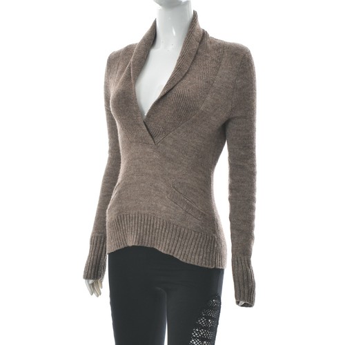Shawl Collar Ribbed Sweater Shirt 