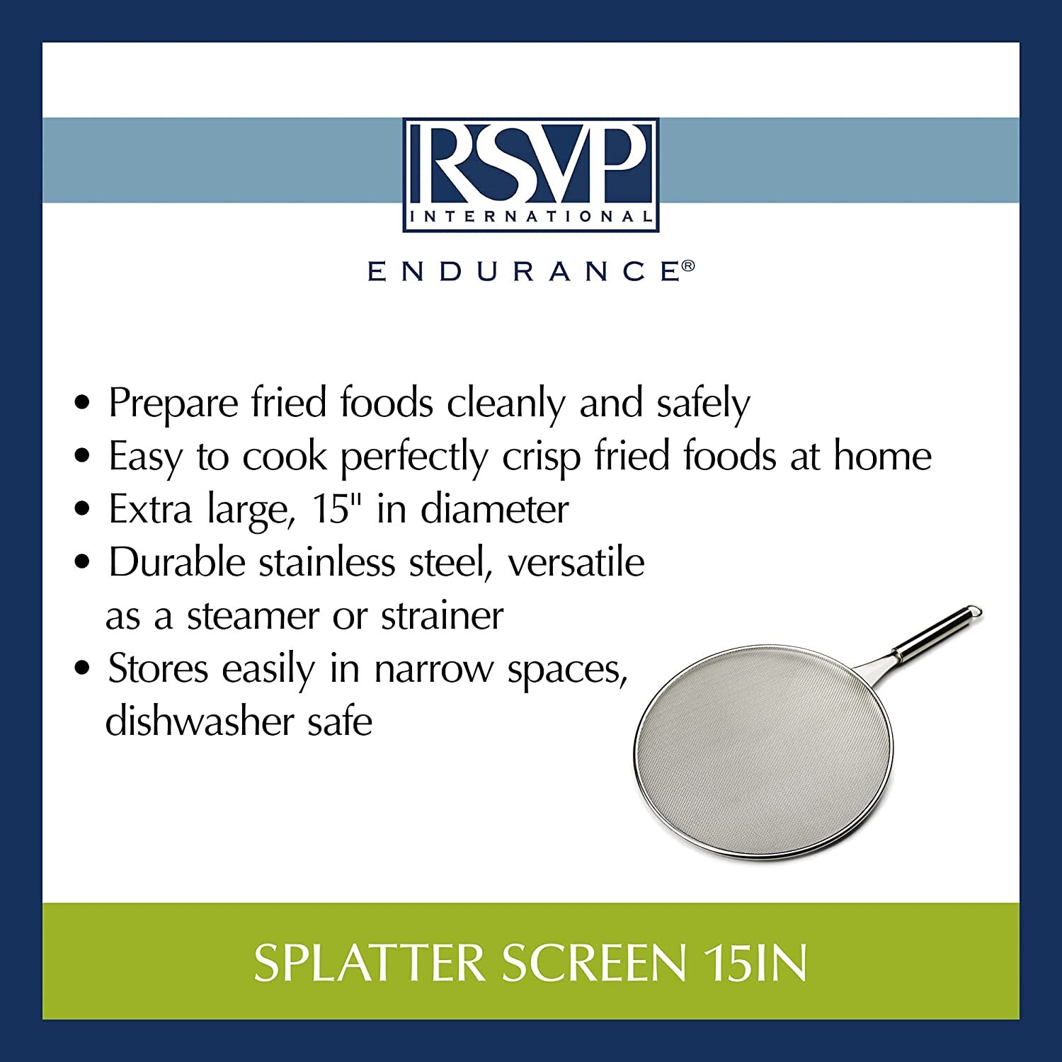RSVP International Endurance Kitchen Collection Splatter Screen