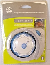 GE Pre-Programmed Random Vacation 7 Day Timer 125VAC New Sealed 