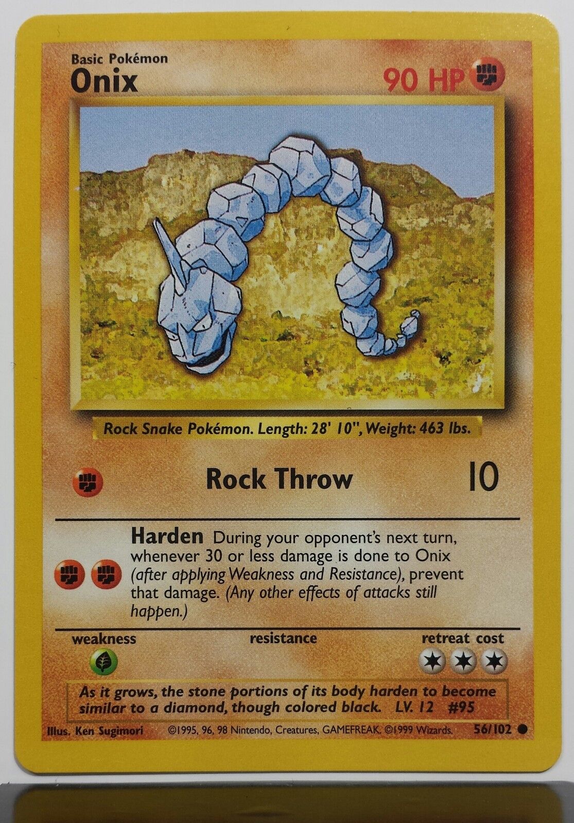 Mavin  Onix 56/102 Pokemon Card