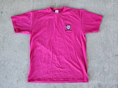 Jerzees Pink Cotton T Shirt Size XL White Pass Yukon Route Skagway, Alaska