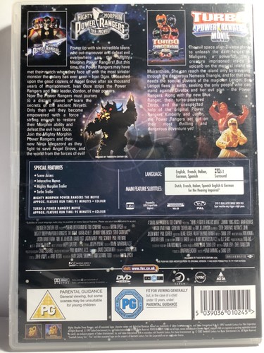 Mighty Morphin Power Rangers Movie & Turbo, Power Rangers Movie -2 disc, Reg 2 - Picture 2 of 4