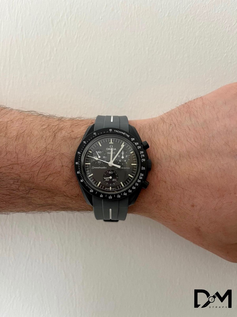 Omega x Swatch GREY/WHITE STRAP ONLY FITS MISSION TO MERCURY