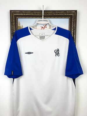Chelsea FC Umbro 長袖シャツ ホワイト Vintage Umbro Chelsea Football Train Shirt Soccer Jersey