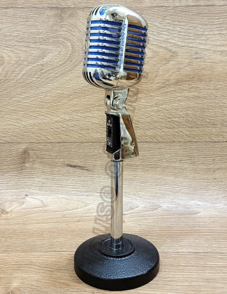 Professional Antique Replica Dynamic Vintage Metal Grill Microphone With Stand. - Image 2 of 4