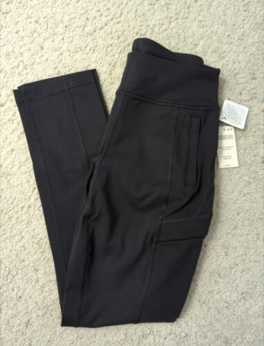 Duluth Trading Company Womens NOGA Namastash Slim Leg Pant NWT XS Short- Black