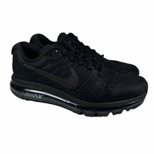 Nike Air Max 2017 Triple Black Running Training Shoes 849559-004 Mens Size 9.5