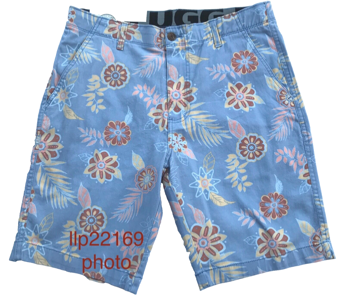 PLUGG CLOTHING Men's Shorts (SIZE 32) Flex Waist Flat Front BLUE