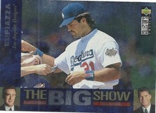 1997 UD Collector's Choice The Big Show Mike Piazza Dodgers # 28/45 Mets Legend