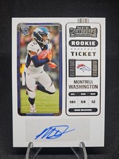 2022 Panini Contenders - Rookie Ticket #227 Montrell Washington Broncos