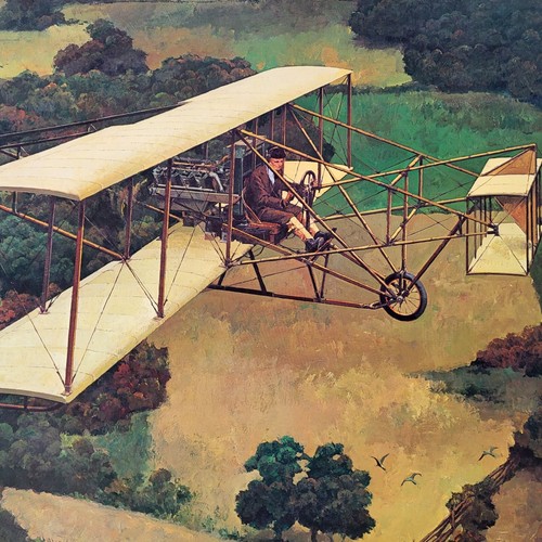 Litografia Aereo Momenti nella Storia dell'Aviazione Edizione Limitata Stampa 1984 Vintage - Foto 2 di 9