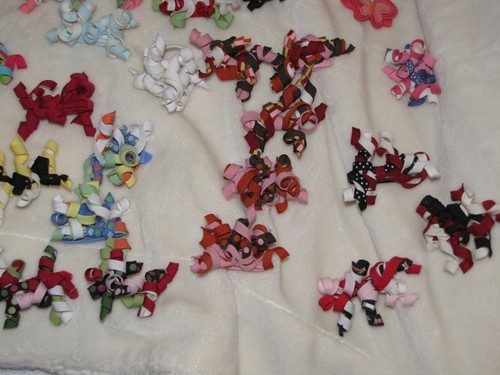 58 Gymboree Girl Bows Hair Clips Huge Lot Curlies Corker Vintage - Picture 4 of 5