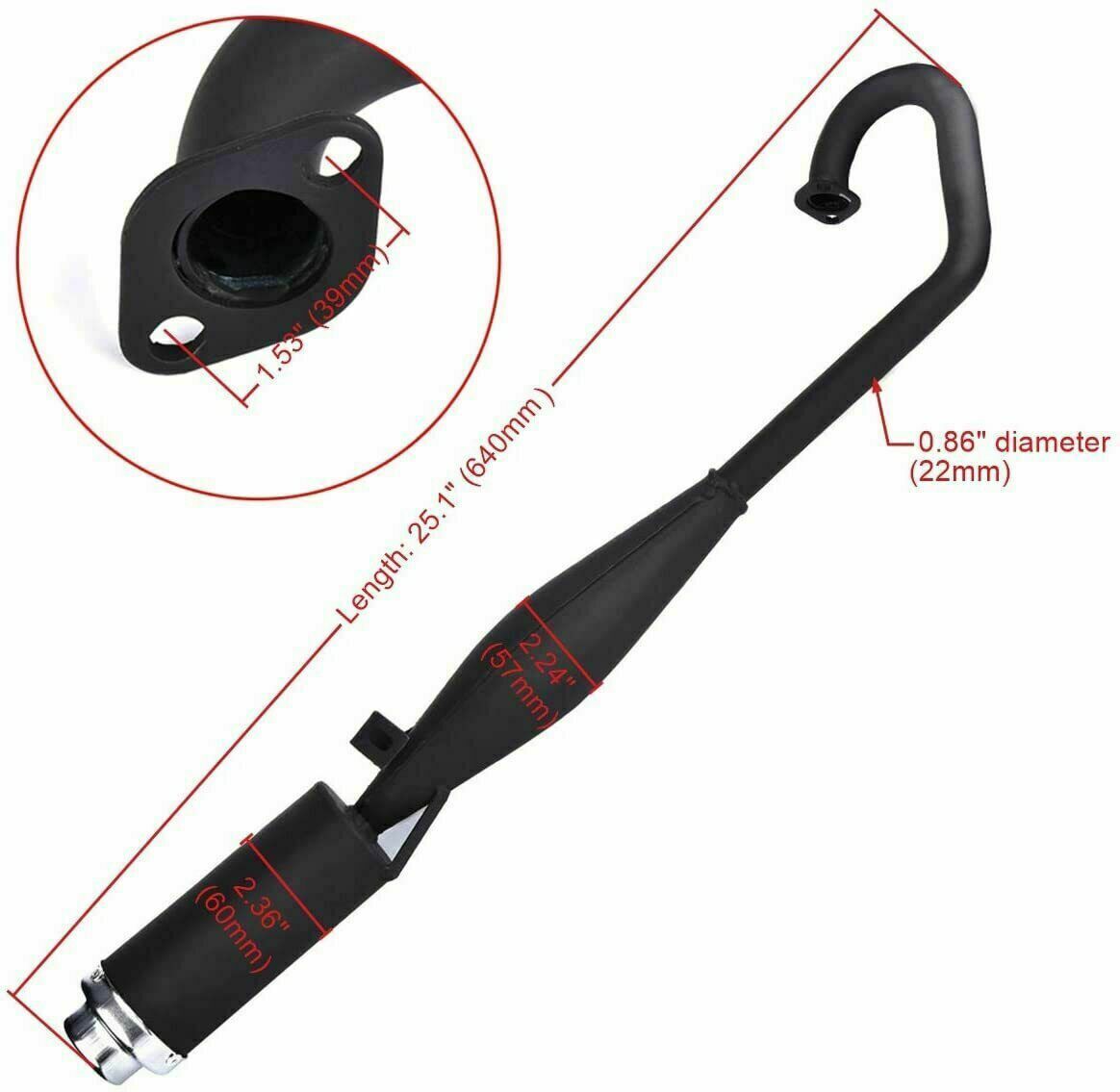 49cc 2 stroke exhaust