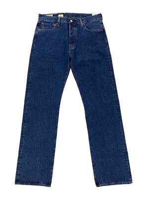 NEW Levi's Strauss Premium 501 Original Dark Wash Blue Mens Red Tab Denim Jeans