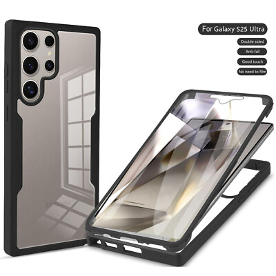 For Samsung Galaxy S26 S25 Ultra S24 S23 S22 Full Body Clear Case Screen Saver