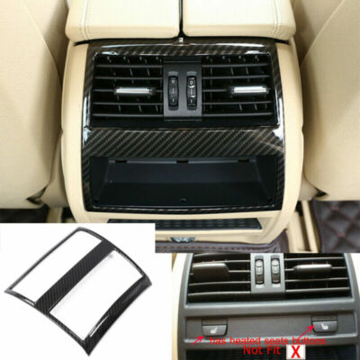 Carbon Fiber ABS Rear Air Vent Outlet Cover Trim For BMW 5 Series F10 2011-2017