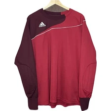 Adidas Tricot Goalkeeper Goalie Jersey Shirt Long Sleeve Mens XL Burgundy Red
