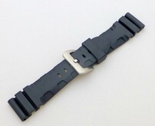 24mm Rubber Diver Band Strap w/316L Stainless Steel Buckle for PANERAI