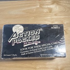 Action Packed 1993 All-Star Gallery Baseball Card Box Gold Leaf Hall of Famer