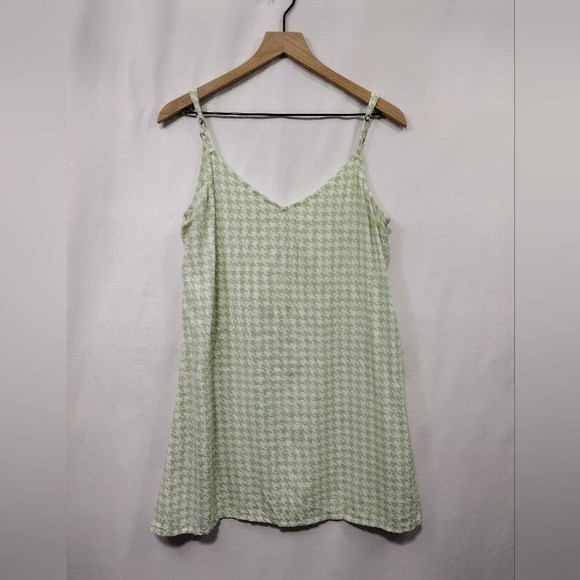 Roxy Shine A Light Strap Dress Women's L Green Coastal Beach Vacation Casual