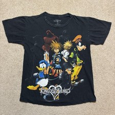 Maglietta Disney Kingdom Hearts Uomo Piccola Nera Sora Videogioco Promo Grafica Tee