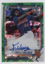 2021 Bowman Sapphire Edition Green Refractor 3/50 Freddy Valdez Auto 03ox