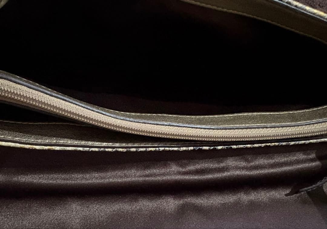 COACH Python Leather Clutch Bag Gold Studded Limi… - image 7