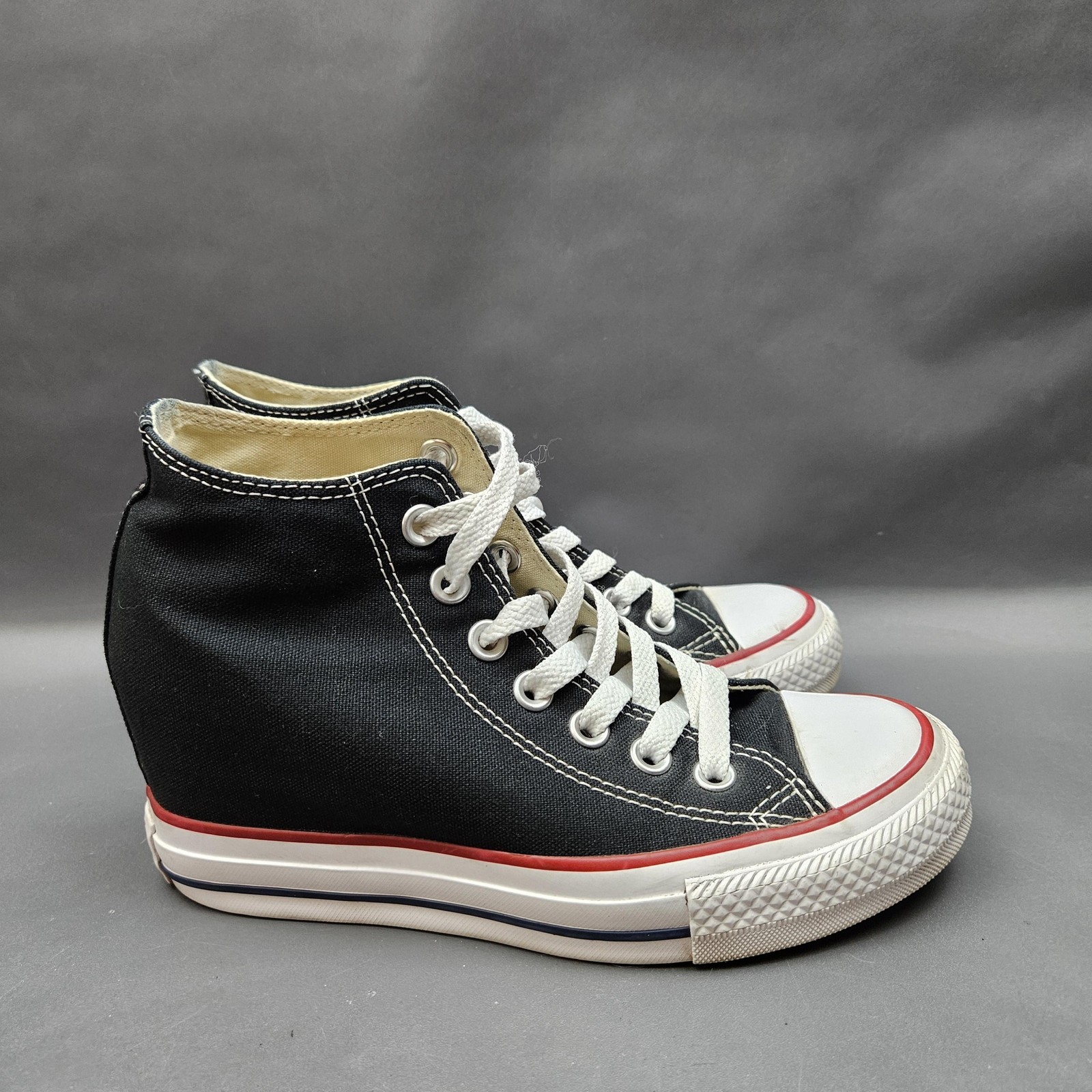 Converse Chuck Taylor All Star Lux Shoes Womens 6.5 Black Hidden Wedge Sneakers
