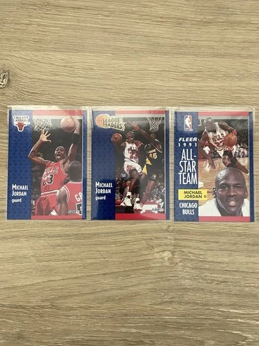 (3) 1991-92 Fleer Michael Jordan Cards, Card Near Mint, Very Clean!!