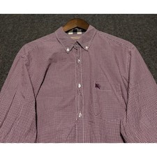 Burberry brit button down shirt long sleeve size 2XL cotton check red