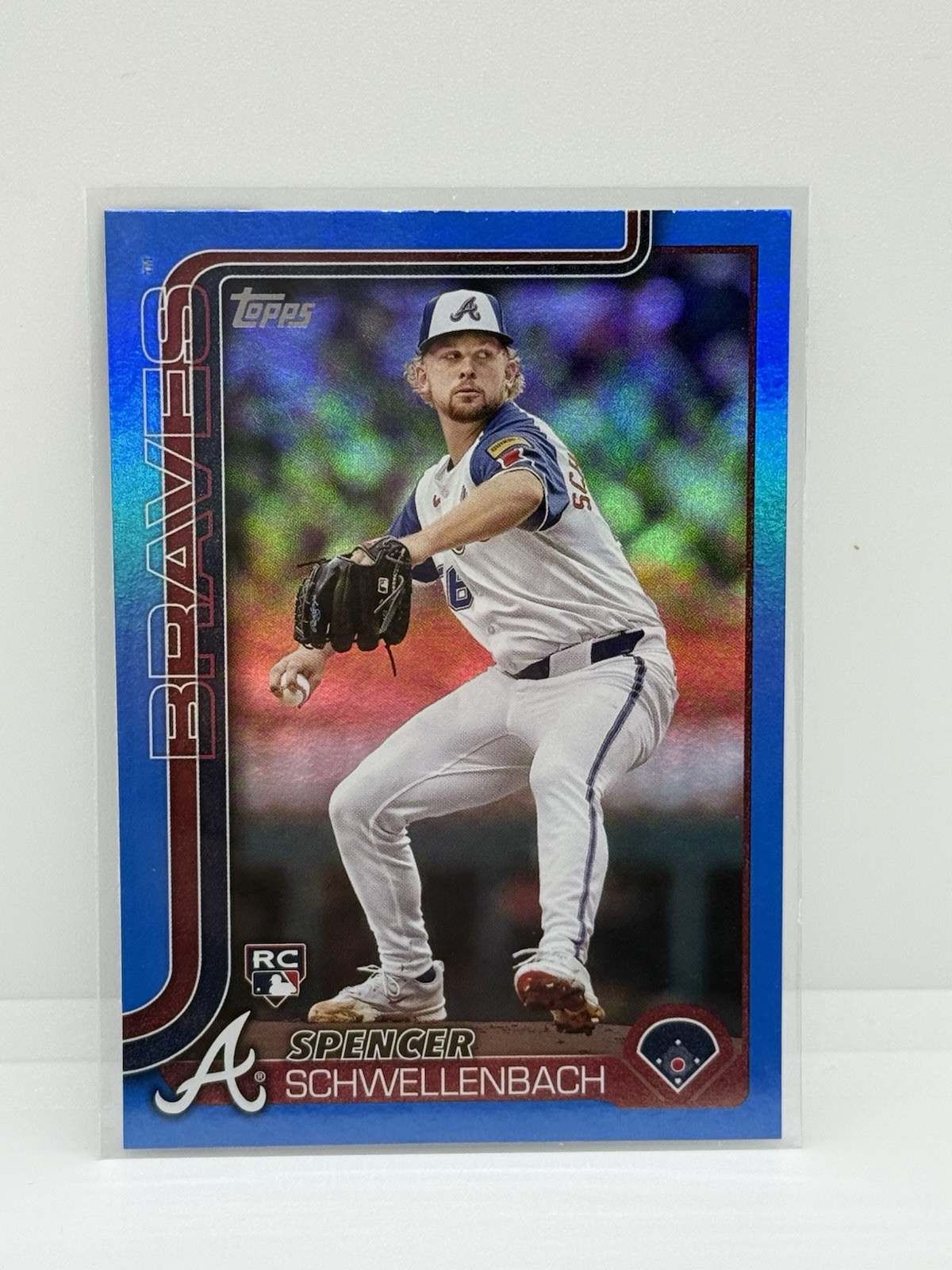 2025 Topps Series 1 Blue Holo Foil #103 Spencer Schwellenbach (RC) /150