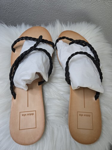 Dolce Vita DEXLA Braided Open Toe Black Slip On Sandals NEW Sz 9 - Picture 9 of 12