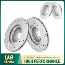 For 2014 - 2018 Subaru Forester XV Crosstrek Front & Rear Disc Brake Rotors Set
