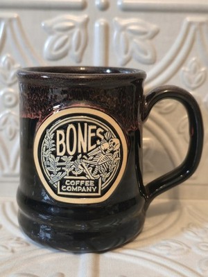Bones Coffee Company Skeleton Mug 2019 Hand Thrown Deneen Pottery Brown