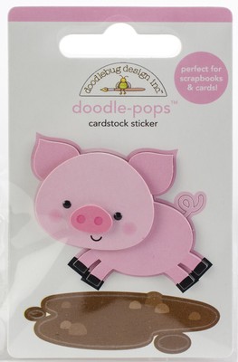 6er Pack Doodlebug Doodle - Pops 3D Aufkleber - Schweinchen DP5859