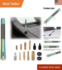 4.7 Inch Carbon Fiber American Flag Car Antenna - Universal Fit With 9 Adapters 4.7 Inch Carbon Fiber American Flag Car Antenna - Universal Fit With 9 Adapters