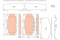 1X TRW GDB3470 Bremsbelagsatz Scheibenbremse FüR Subaru