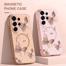 MagSafe Schmetterling Handy Hülle für Samsung S26 S25 FE S24 S23 Ultra A17 A16