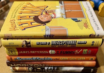 Kids Hardcover Book Lot Humor Adventure Fiction   Hank, I Funny, Seekers + 6