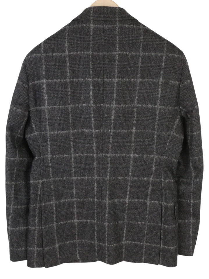 Blazer HACKETT Boucle Lana Cuadros Hombres EU50 Gris Medio Forrado Pico PVP575 * Foto 4 de 4