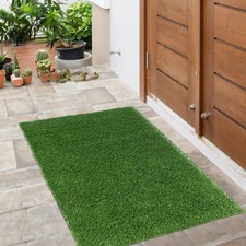 Artificial Grass Door Mat Outdoor Doormats Dirt Trapper Non Slip Astro Turf Fake
