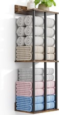Towel Racks for Bathroom Wall Mounted with Wooden Storage Shelf