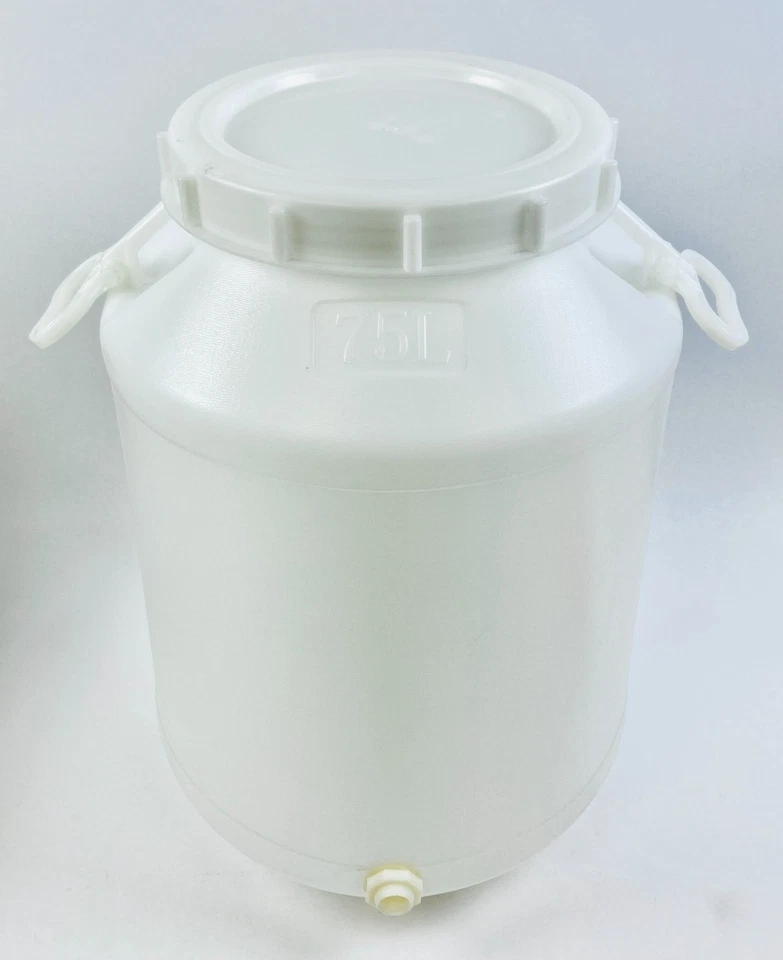 Contenedor duradero de barril de almacenamiento de agua de boca ancha de 75 L de alta resistencia Foto 3 de 4